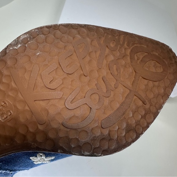 NEW Sundance Western Sojourner Boots Women’s 38 8 Denim Cowgirl Boho Made Italy - Picture 8 of 12